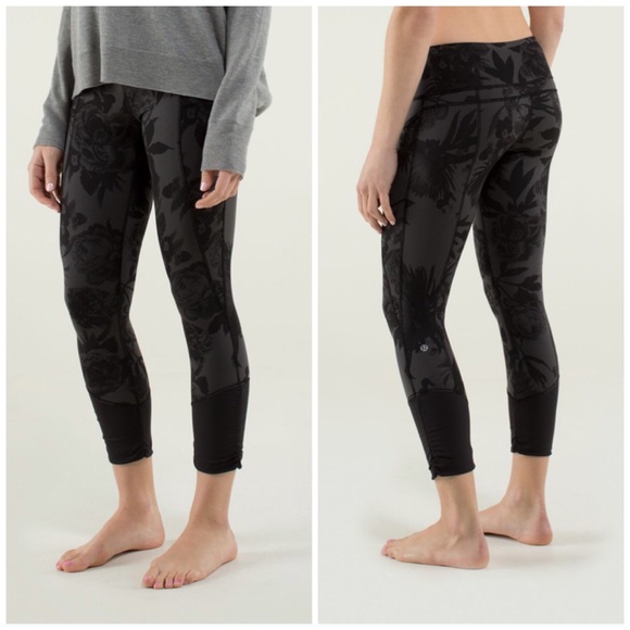 lululemon athletica Pants - Lululemon Practice Daily Brisk Bloom Crop Leggings